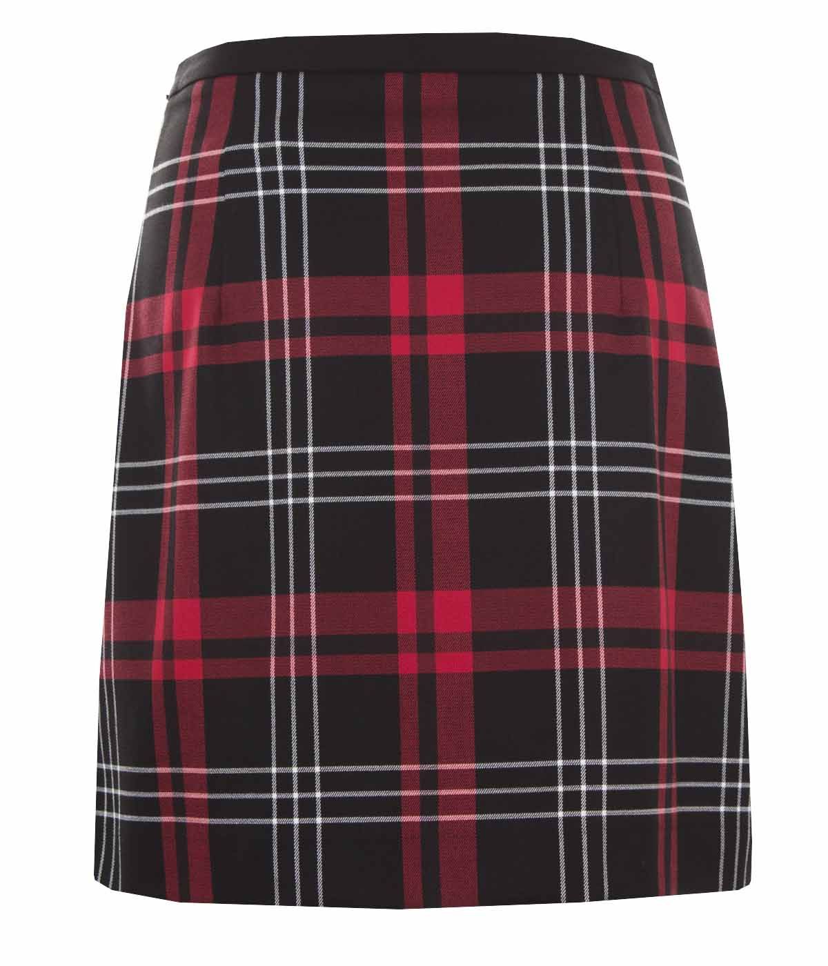 Pleated tartan skirt with viscose 1
